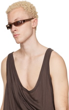 Rick Owens Brown Fog Sunglasses