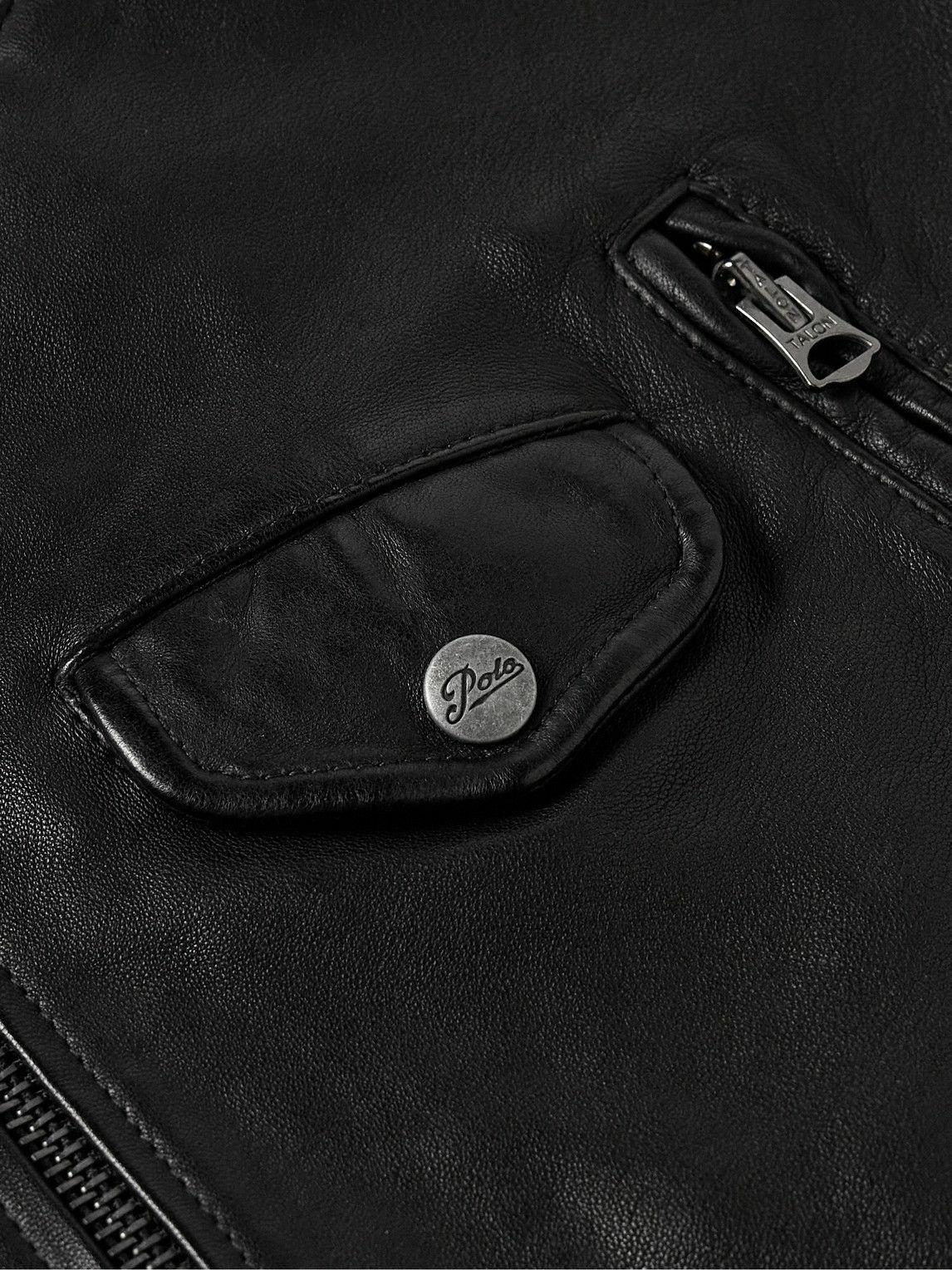 Polo Ralph Lauren - Leather Biker Jacket - Black Polo Ralph Lauren