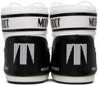Moon Boot White & Black Icon Low Boots