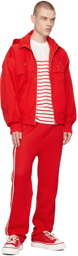 AMI Paris Red Striped Sweatpants