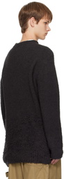YOHJI YAMAMOTO Gray Gradation Round Neck Sweater