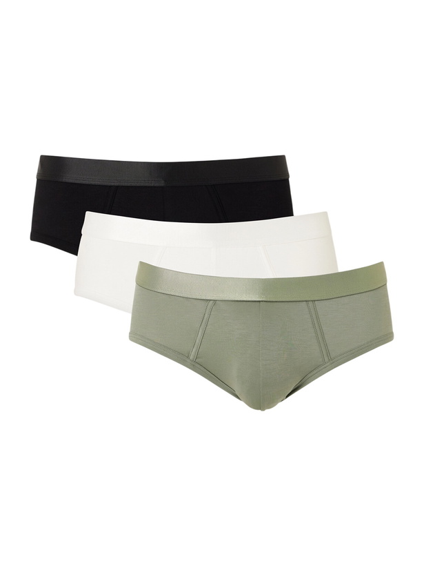 Photo: CDLP - Three-Pack Stretch-Lyocell Briefs - Multi