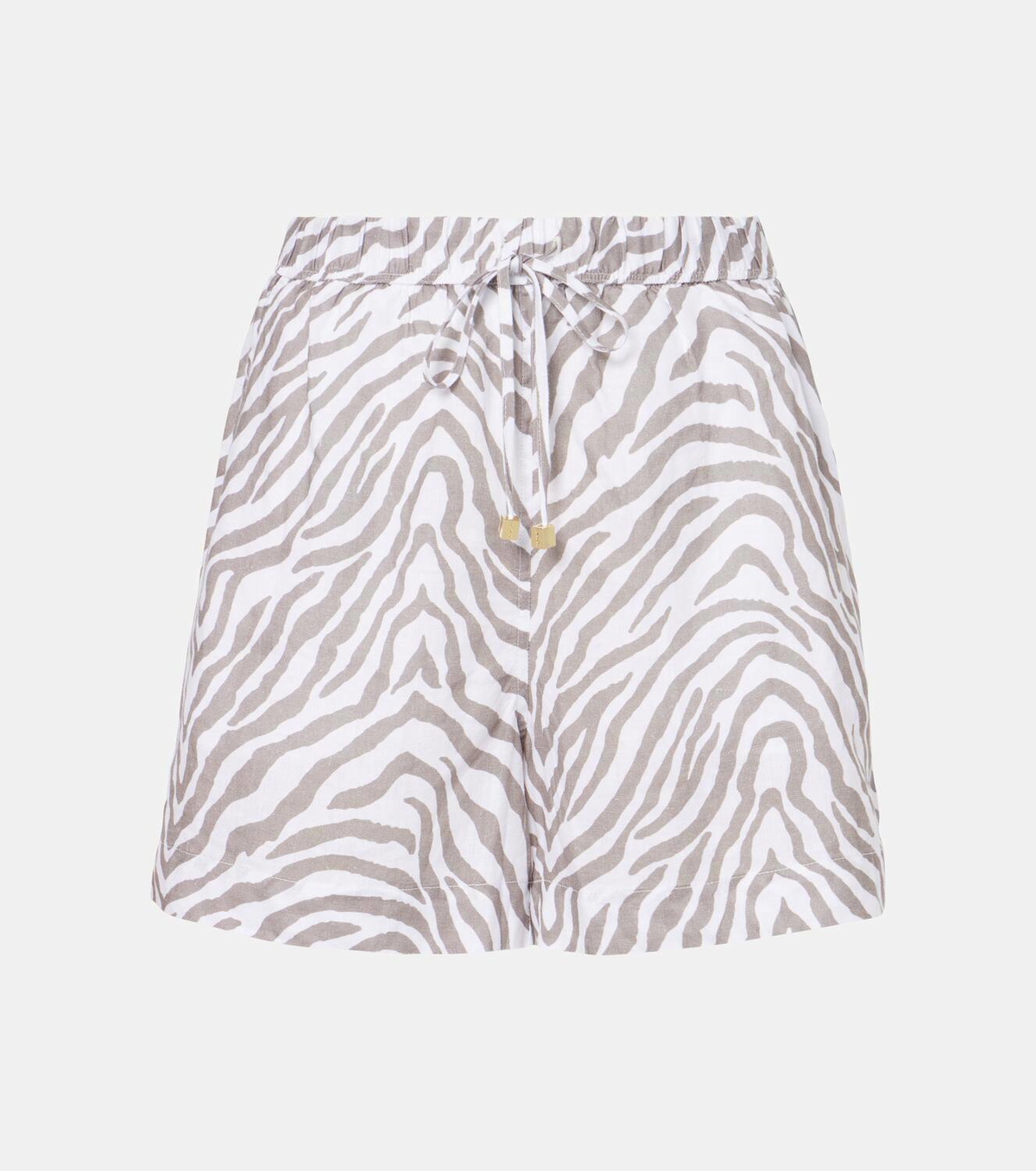 Heidi Klein Zebra-print linen shorts