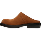 Dries Van Noten Tan Suede Clog Loafers