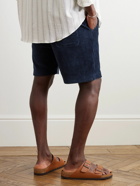 Oliver Spencer - Weston Straight-Leg Organic Cotton-Blend Corduroy Drawstring Shorts - Blue