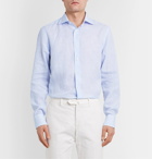 Canali - Striped Linen Shirt - Blue