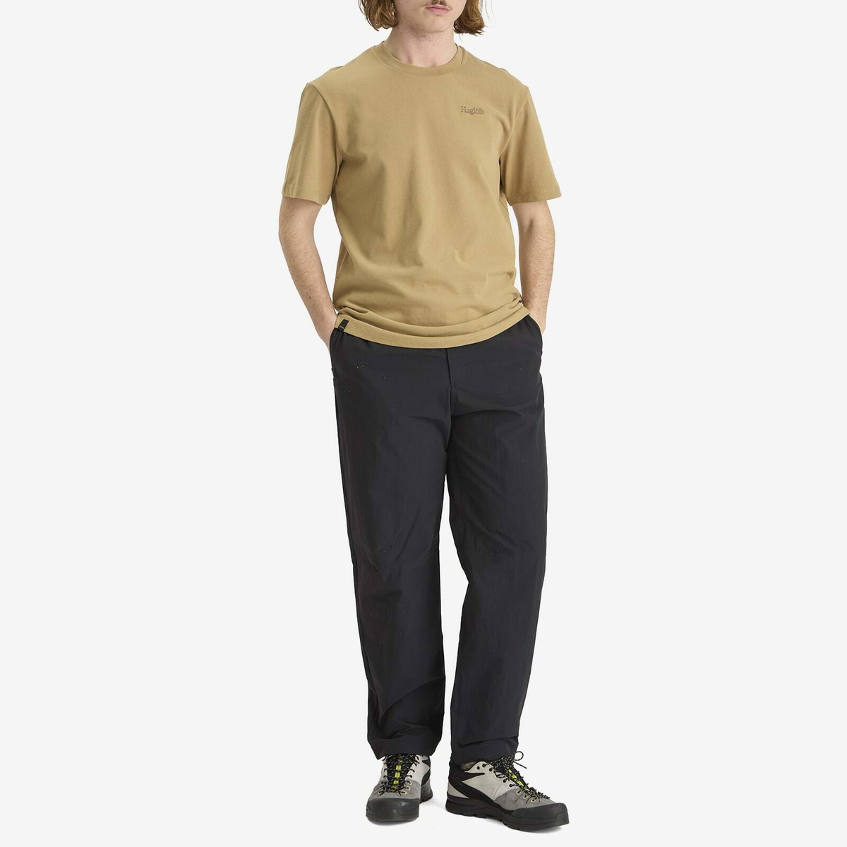 Haglöfs Men's Logo T-Shirt in Oak Brown