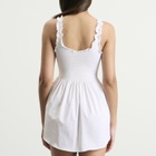 SKIMS Women's Garment Washed Poplin Mini Dress in Snow
