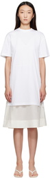 3.1 Phillip Lim White Oversized T-shirt Combo Midi Dress