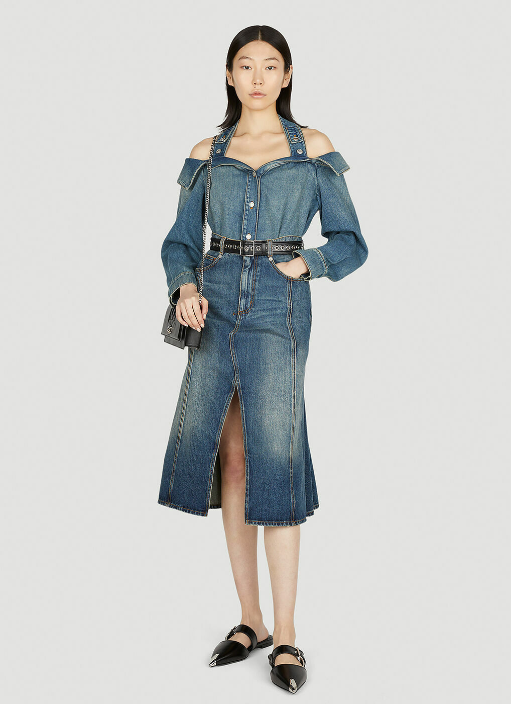 Alexander McQueen - Denim Skirt in Blue Alexander McQueen
