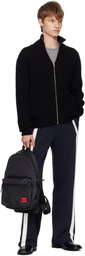 Hugo Black Logo Patch Backpack