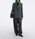 Loewe Paneled double-breasted wool blazer