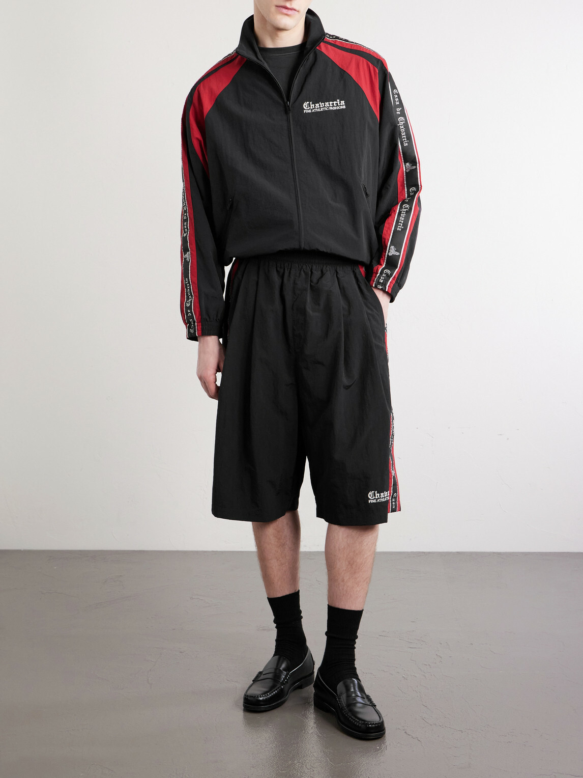 Willy Chavarria - Casa De Chavarria Logo-Detailed Shell Jacket - Black