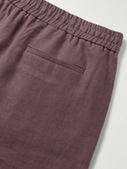 De Bonne Facture - Easy Straight-Leg Linen Drawstring Shorts - Purple