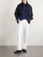 NN07 - Jett 30035 Waffle-Knit Organic Cotton Sweater - Blue