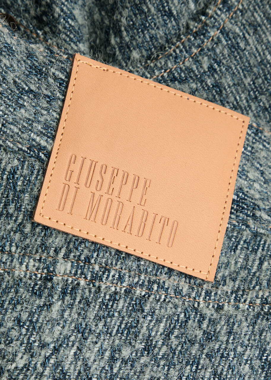 Giuseppe DI Morabito Wide-leg Bouclé Jeans Blue