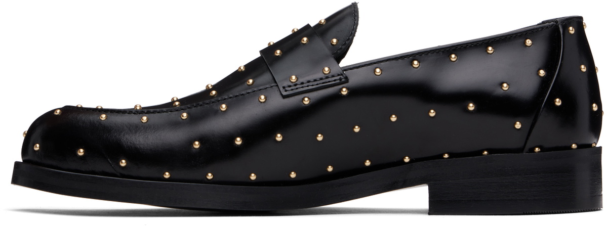 Ernest W. Baker Black Studded Leather Loafers