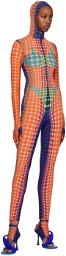 Jean Paul Gaultier Orange Dots Midi Dress