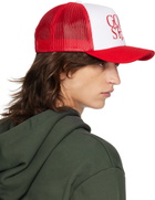 Praying White & Red 'Gold Star' Cap