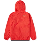 Comme des Garçons Play x K-Way Full Zip Packable Jacket in Red