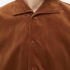 Auralee Men's Finx Corduroy Shirts in Red/Brown