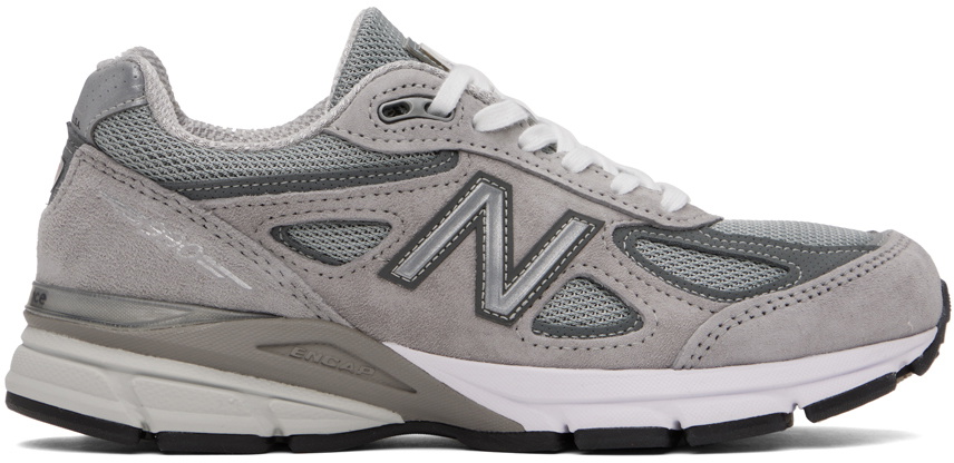 最高級 in Made Silver-Tone & Gray Balance New USA Core 990v4 シューズ