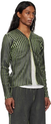 Stanley Raffington Black & Green Plated Knit Jacket