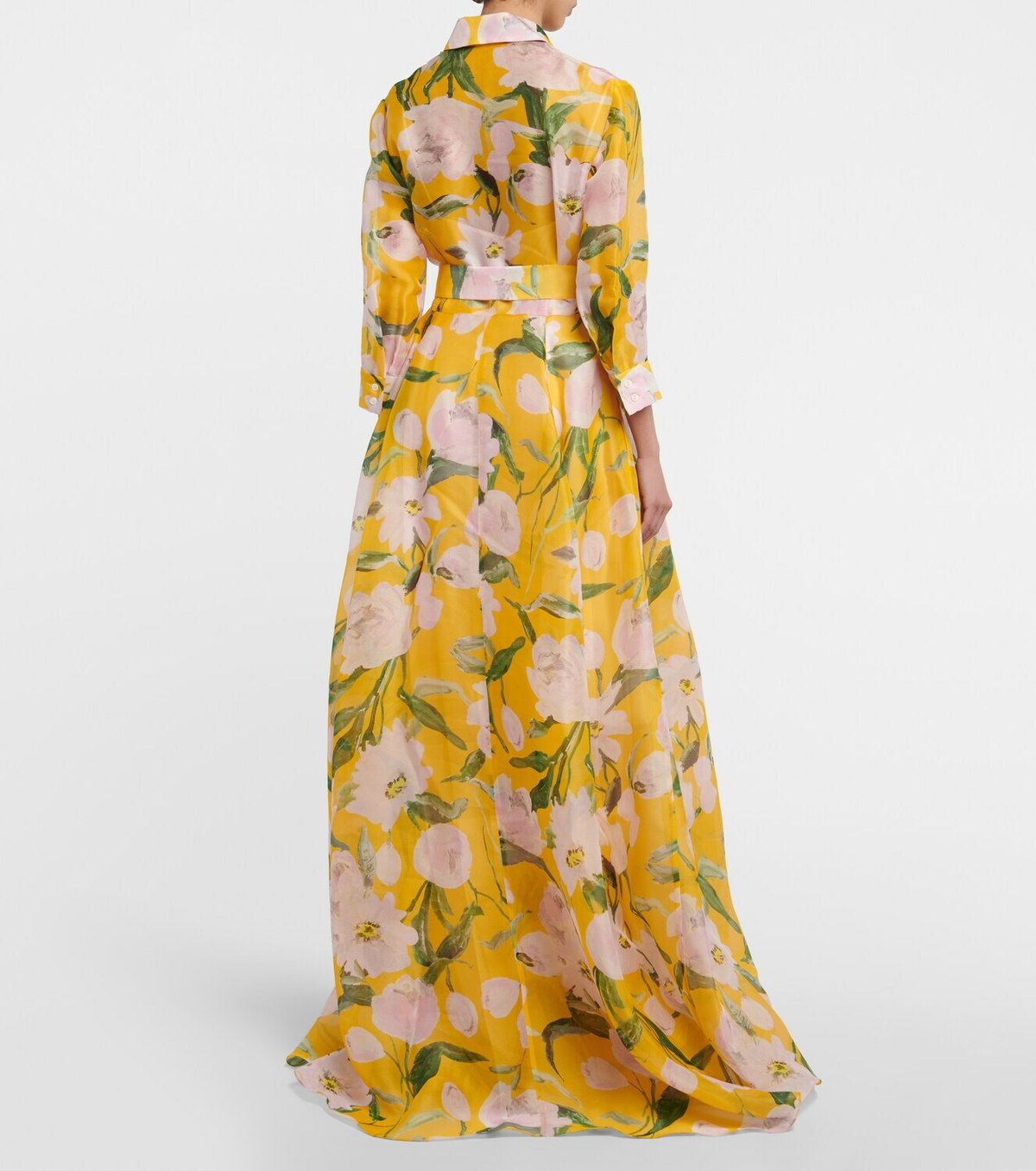 Carolina Herrera Floral silk chiffon gown