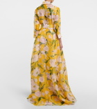 Carolina Herrera Floral silk chiffon gown