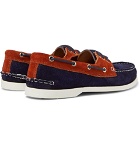 Quoddy - Downeast Two-Tone Suede Boat Shoes - Navy