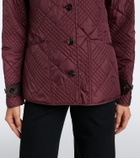 Burberry Fernleigh leather-trimmed quilted jacket
