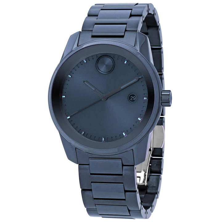 Photo: Movado Bold Verso Quartz Blue Dial Mens Watch 3600862