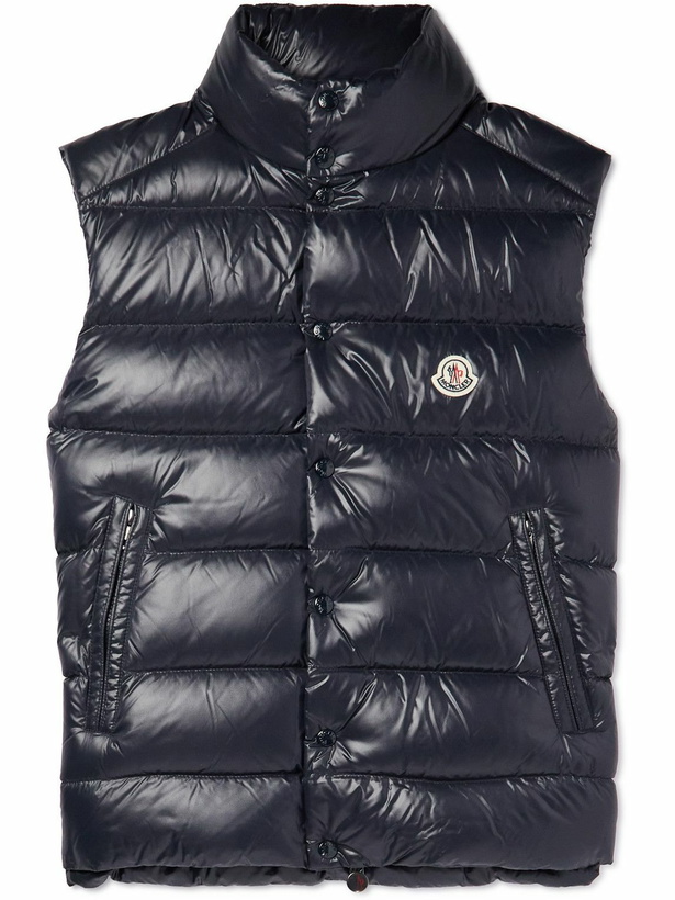 Photo: Moncler - Tibb Logo-Appliquéd Quilted Shell Down Gilet - Blue