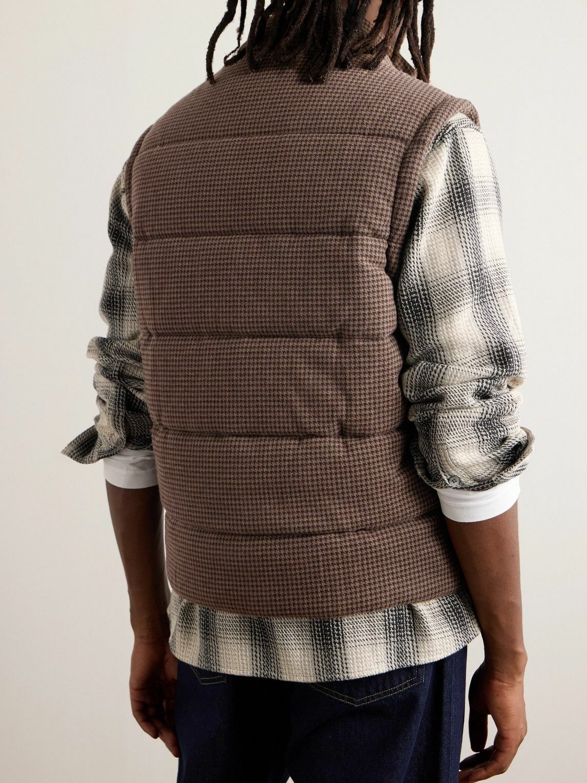 Polo Ralph Lauren Logo-Embroidered Padded Quilted Houndstooth