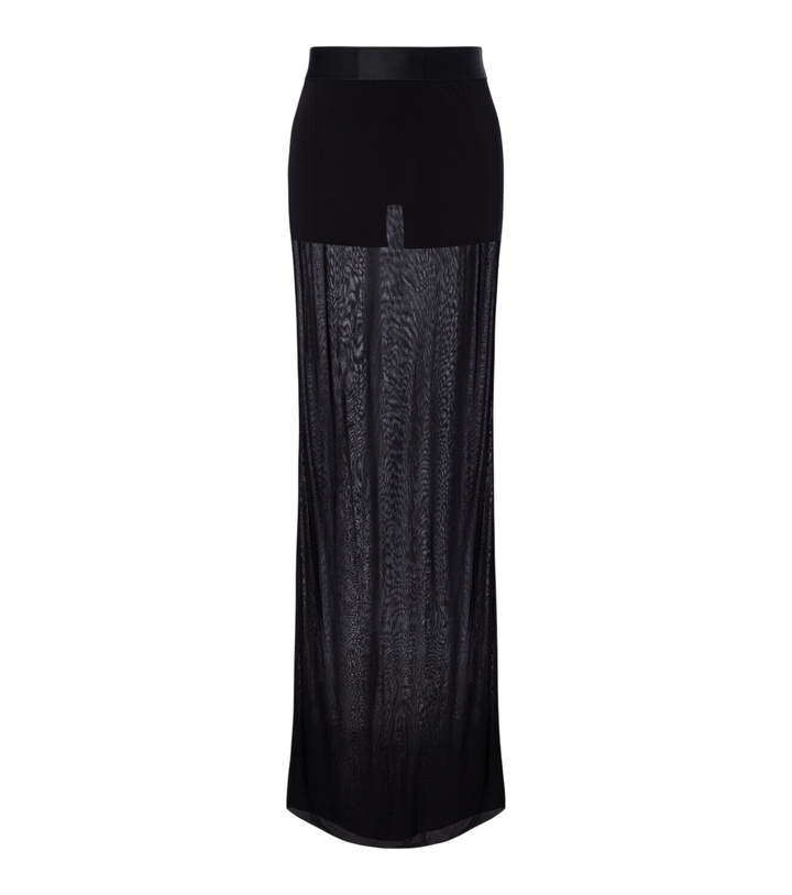 Photo: Gucci Semi-sheer crêpe maxi skirt