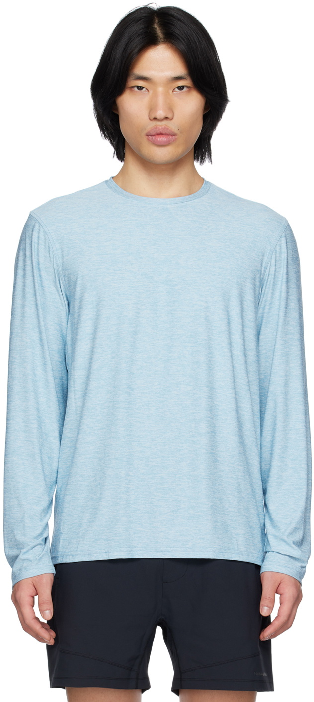 Outdoor Voices Blue Crewneck Long Sleeve T-Shirt