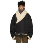 A. A. Spectrum Black Mongolian Fleece Jacket