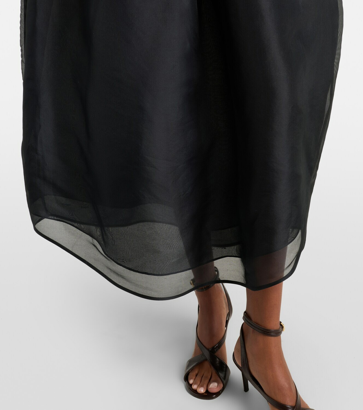 Khaite Colette silk tulle midi dress