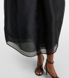 Khaite Colette silk tulle midi dress