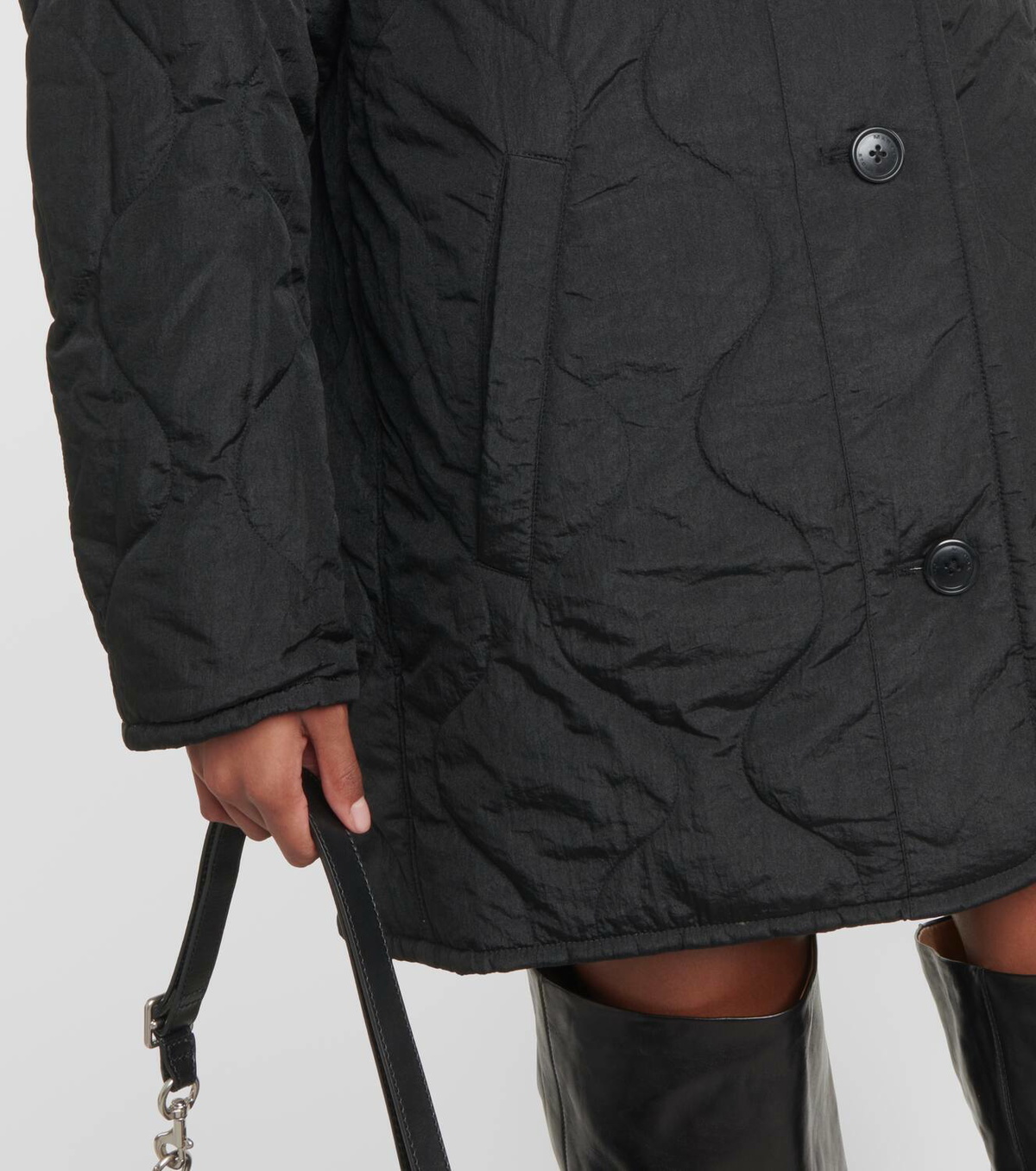 Parka Isabel Marant Toile Enduite Imperméable – Noir, Taille 3, Occasion En Superbe État