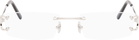 Cartier Silver Rimless Rectangle Glasses