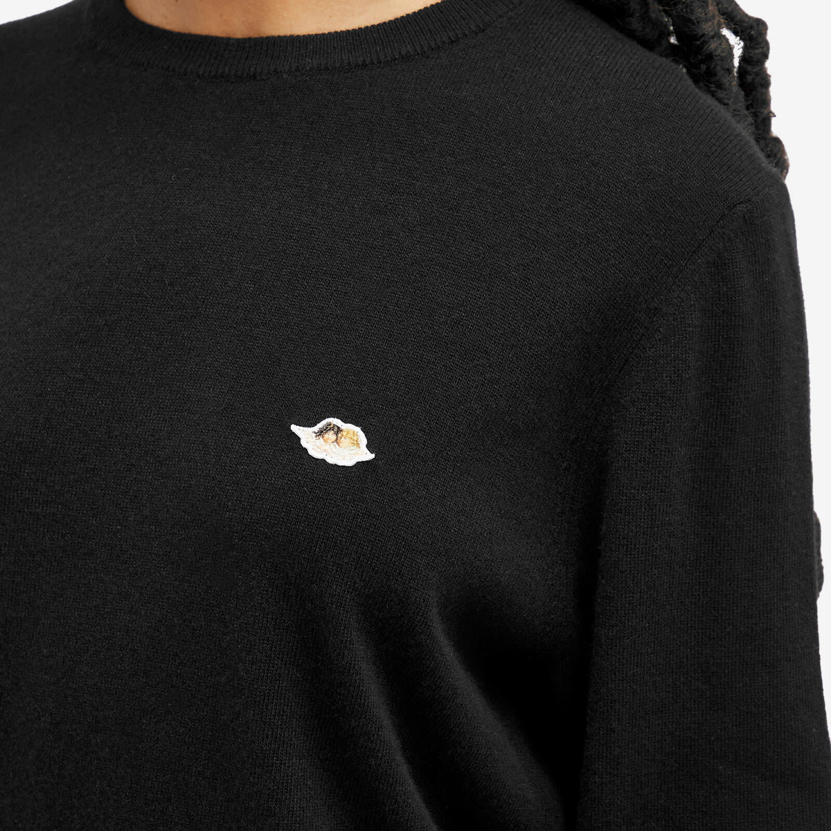 Fiorucci Women's Angel Patch Oversized Sweater in Black