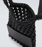Jil Sander - Leather-trimmed crochet crossbody bag