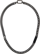 ZEGNA Black ID Necklace