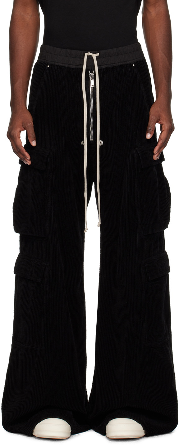 Rick Owens DRKSHDW Black Double Jumbo Belas Cargo Pants Rick Owens 