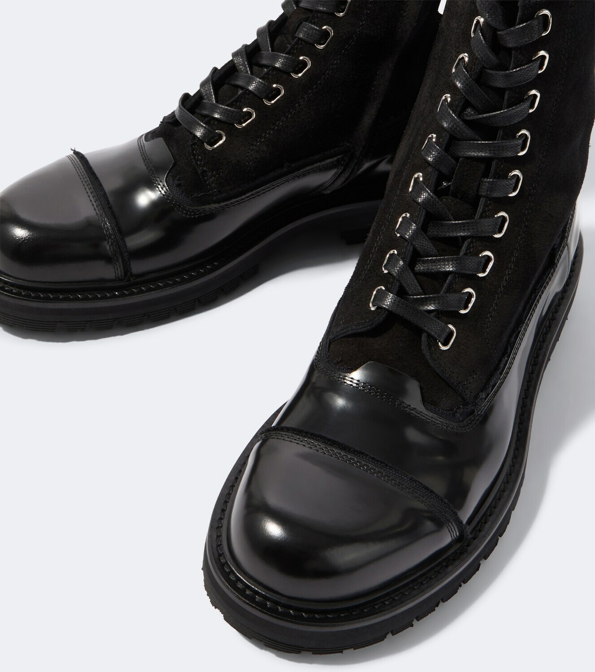 Dolce&Gabbana Suede and leather lace-up boots
