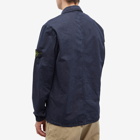 Stone Island Men's Garment Dyed Two Pocket Zip Overshirt in Navy Blue