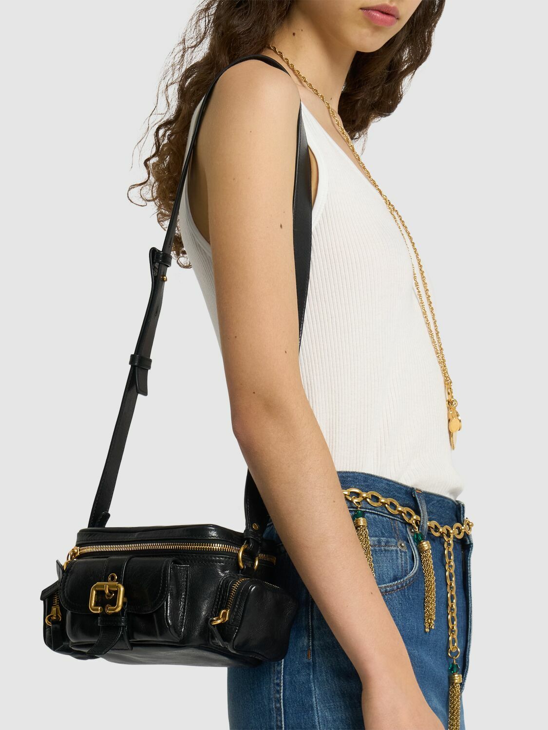 CHLOÉ Small Camera Glossy Leather Bag