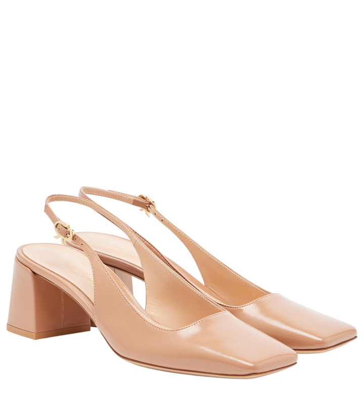 Photo: Gianvito Rossi Freeda 55 leather slingback pumps