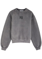 Alexanderwang.t Logo Cotton-blend Sweatshirt Grey